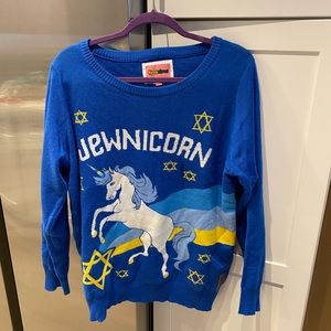 Tipsy Elves Jewnicorn Holiday Sweater